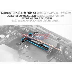 Xray 303767 - X4 Brass Chassis T-Brace 8g